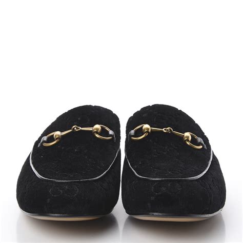 velvet princetown gucci|gucci princetown slippers black.